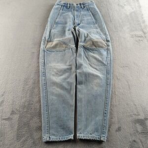 Vintage 90s Lee Jeans Fits 24x29 Blue Light Wash Paneled Relaxed Barrel Leg